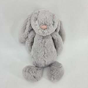 Jellycat Medium Bashful Bunny‎ Rabbit Silver Gray Grey Plush Stuffed Animal